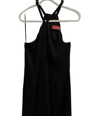 Elegant Black Halter Dress designer Marc Carmen Valvo